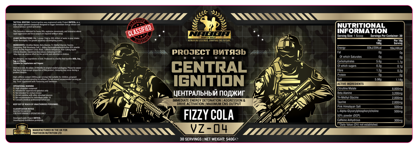 NABBA North West Pre Workout and Hydration- - Central Ignition - Fizzy Cola